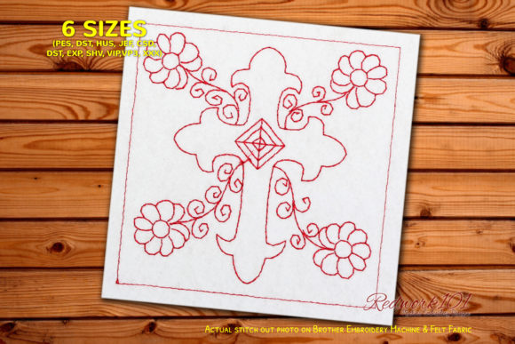 Floral Cross Design for Holiday Use