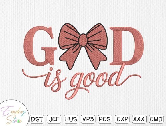 God Is Good Bow Embroidery Review