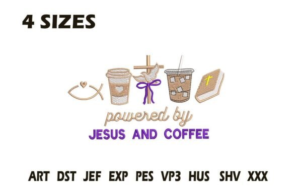 Powered by Jesus and Coffee Embroidery Review